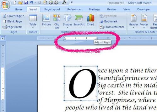 Cómo crear una letra capital en un documento de Microsoft Word 2007