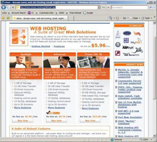 Cómo conectar con Visual Web Developer 2005 Express Edition a eNom alojamiento web