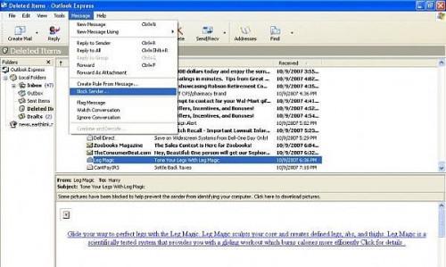 Cómo detener el correo no deseado en Outlook Express