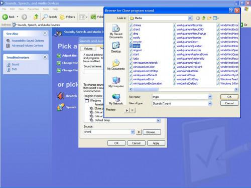 Cómo cambiar los sonidos en Windows XP