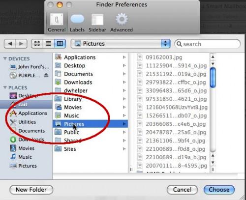 Cómo cambiar la configuración predeterminada Buscador Ventana Directorio en Mac OS X