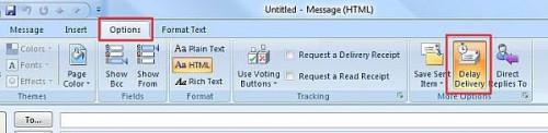 Cómo programar un correo electrónico en Outlook 2007 o 2003