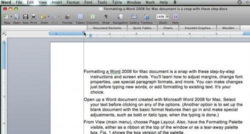 Cómo dar formato a un documento de Word 2008 para Mac