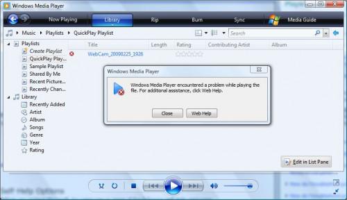 Solución de problemas de Windows Vista Media Player