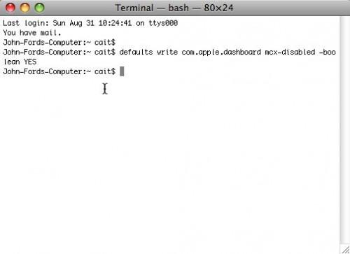 Cómo deshabilitar el panel de control en Mac OS X Leopard