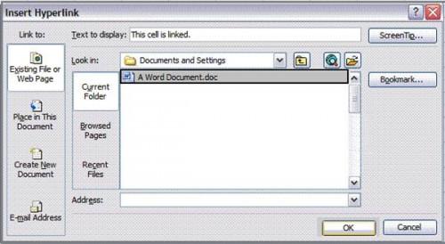 Cómo vincular una celda de Excel a un documento de Word