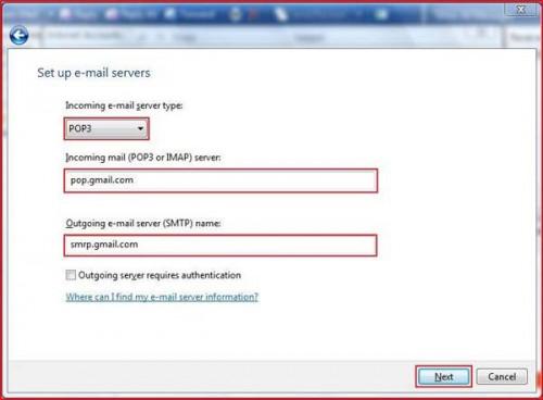 Cómo configurar una cuenta de correo electrónico en Vista