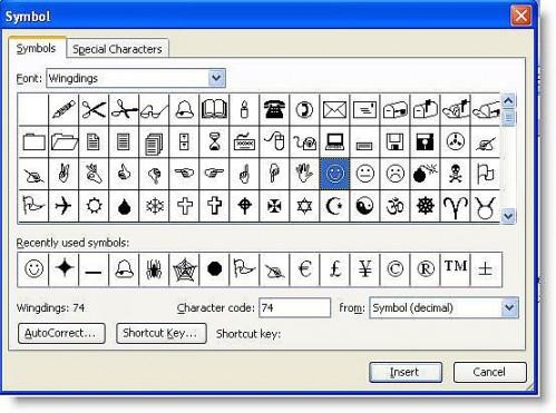 Cómo crear un acceso directo de un símbolo en Word 2003