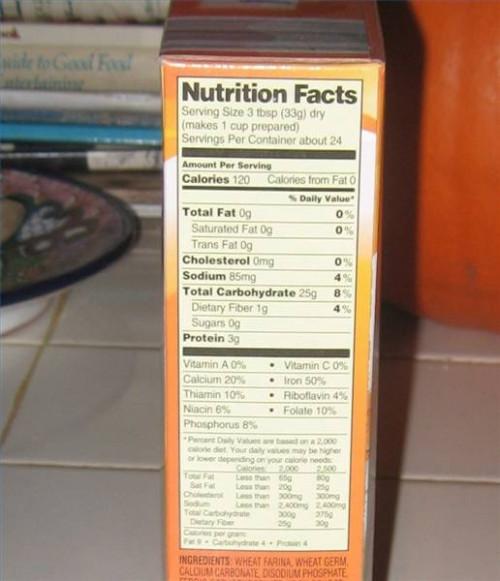 Cómo hacer etiquetas de información nutricional