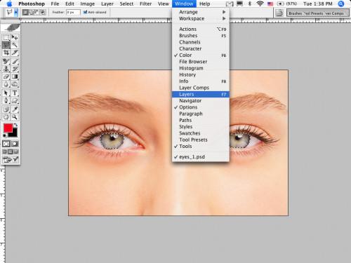 Cómo probar diferentes colores de lentes de contacto en Photoshop