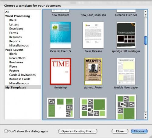 Cómo agregar una nueva plantilla para Mac OS X Páginas