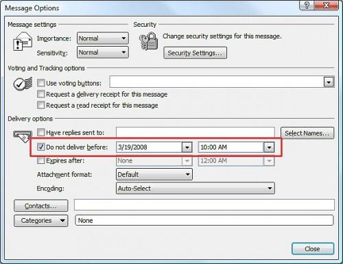 Cómo programar un correo electrónico en Outlook 2007 o 2003