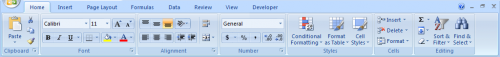 Partes de Excel para Windows