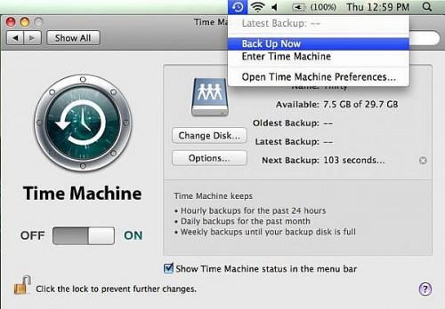 Cómo acelerar primera copia de seguridad de Time Machine