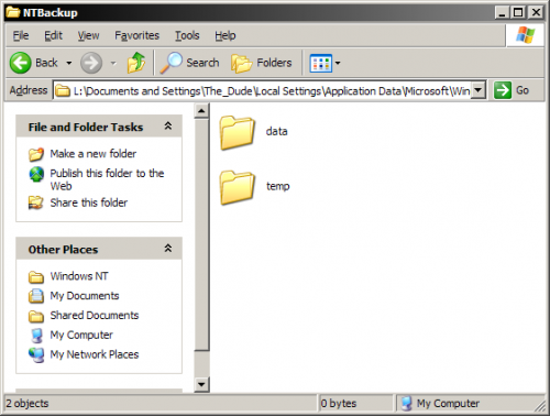 Cómo aumentar el archivo de registro de copia de seguridad en la herramienta Copia de seguridad de Microsoft para Windows XP