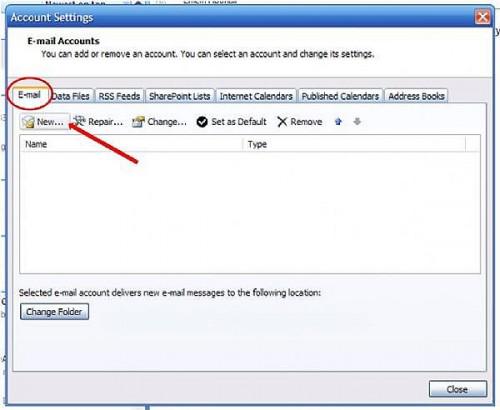 Cómo configurar una cuenta de correo electrónico de Internet en Outlook 2007