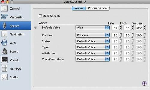 Cómo cambiar las voces de VoiceOver en Mac OS X Leopard