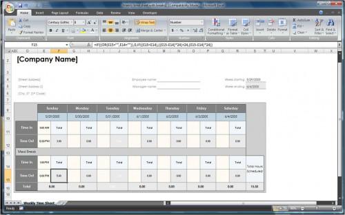 Cómo calcular tarjetas de tiempo en Excel
