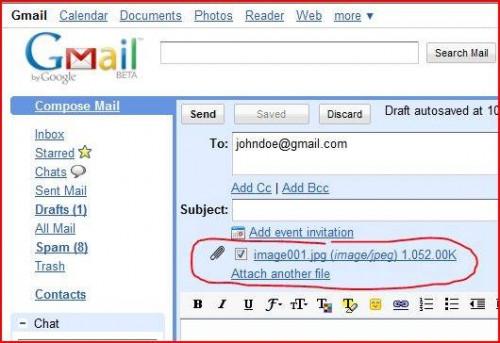 Cómo adjuntar un documento escaneado a un correo electrónico