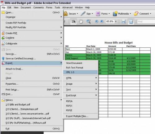 Cómo convertir documentos PDF a Excel