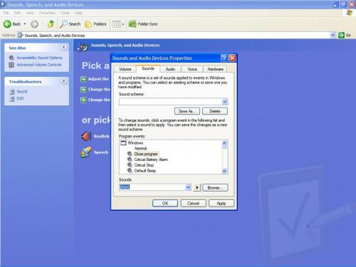 Cómo cambiar los sonidos en Windows XP