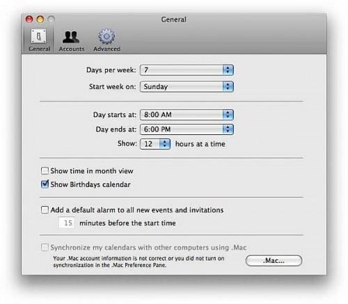 Cómo agregar Cumpleaños a iCal