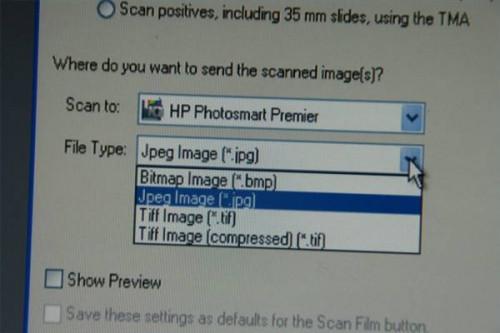 Cómo convertir negativos en archivos JPEG