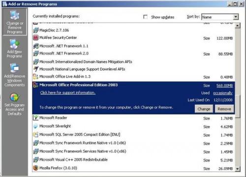 Cómo quitar Microsoft Office XP