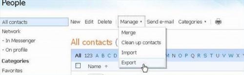 Cómo exportar la lista de contactos de Hotmail
