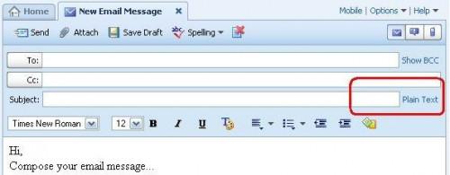 Cómo configurar el correo electrónico Programa de texto sin formato