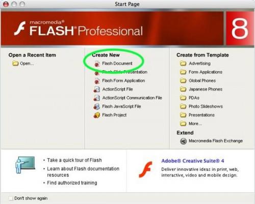 Cómo crear un archivo de Macromedia Flash