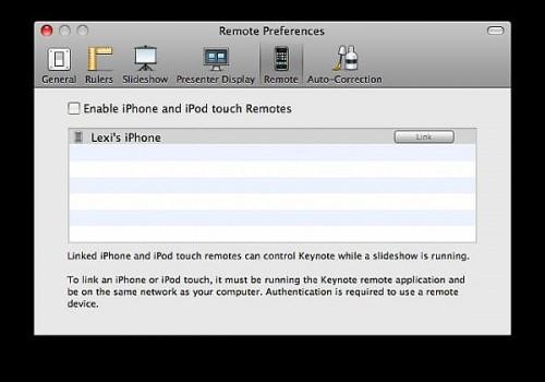 Cómo controlar Keynote '09 con un iPhone o iPod Touch
