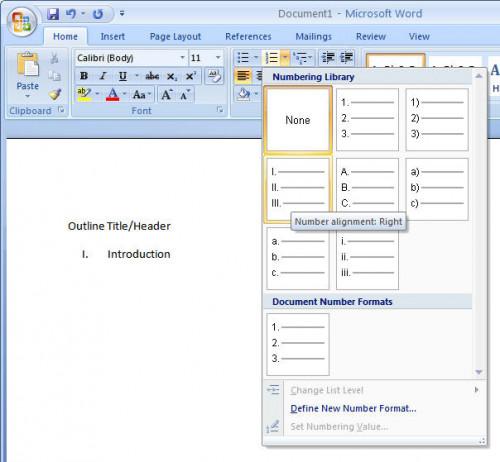 Cómo hacer un esquema en Microsoft Word 2007