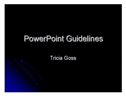 Directrices de presentación de PowerPoint