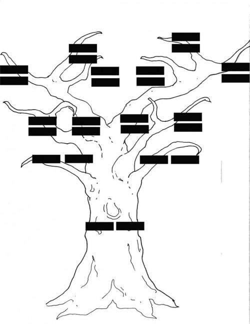 Cómo dibujar árbol de la familia usando ramas de los árboles en Photoshop