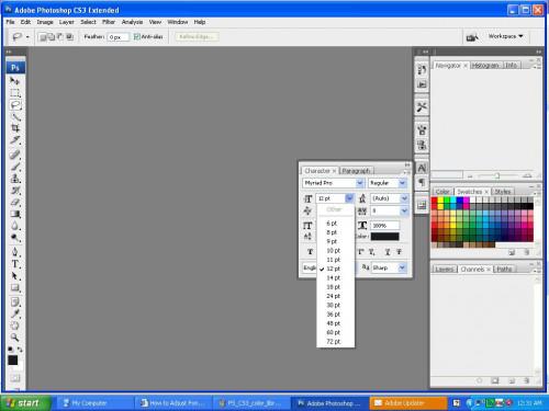 Cómo ajustar el tamaño de fuente, forma y color en Photoshop CS3