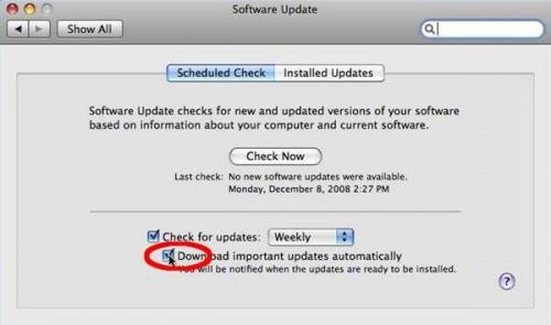 Cómo comprobar automáticamente si hay actualizaciones de software en Mac OS X