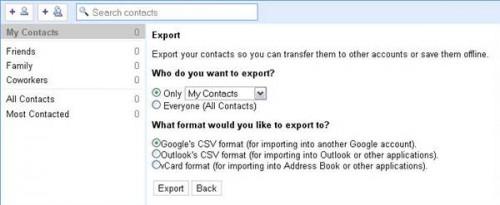 Cómo exportar los contactos de Google