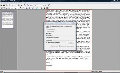 Cómo escanear un documento en Word 2007