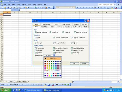 Cómo modificar cuadrícula de color en Excel