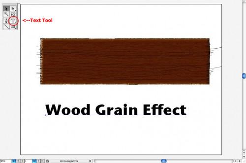 Cómo utilizar efectos de texto Adobe Illustrator madera del grano