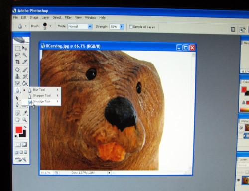 Cómo utilizar una herramienta Dedo en Adobe Photoshop CS2