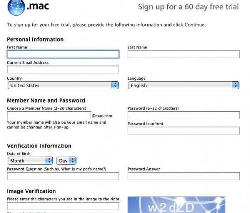 Cómo inscribirse para una cuenta de prueba gratuita .Mac