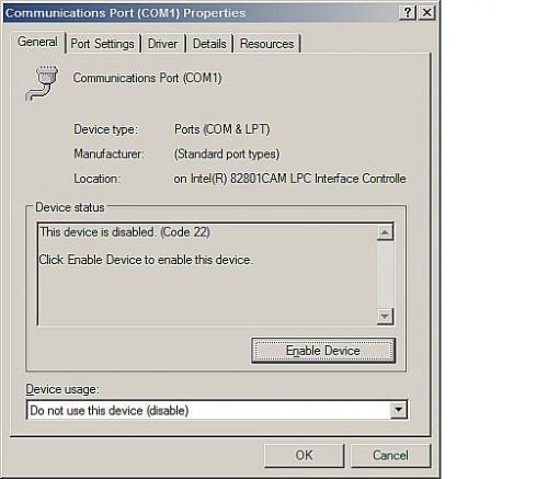 Cómo deshabilitar los puertos sin utilizar para acelerar el tiempo de arranque en Microsoft Windows XP
