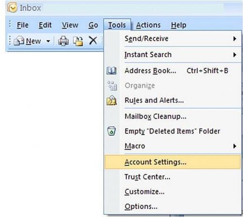 Cómo configurar una cuenta de correo electrónico de Internet en Outlook 2007