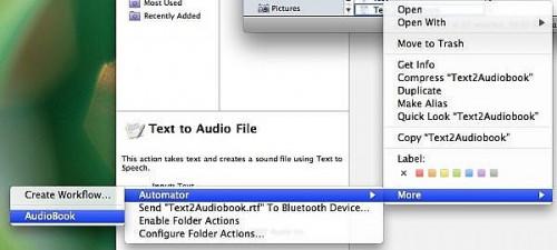 Cómo dar vuelta a un archivo de texto en un libro de audio en un Mac